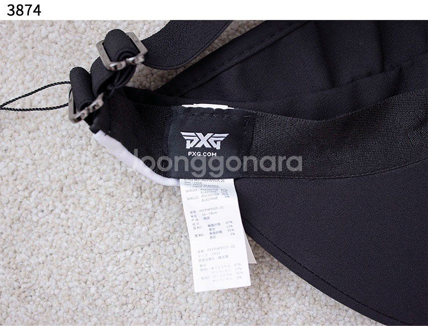 PXG 골프 우먼 로고 밴드 와이드 썬 바이저 캡--7