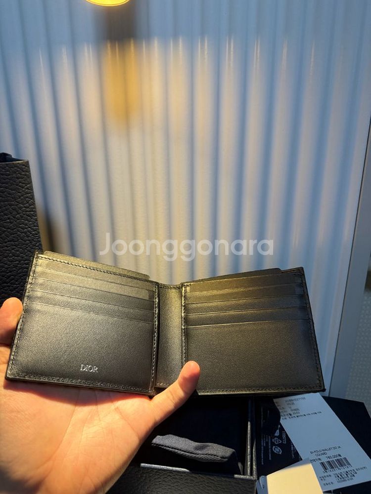 (새상품급) 디올 오블리크 반지갑--1