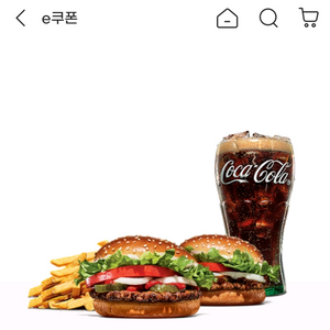 버거킹 와퍼주니어+불고기와퍼주니어+코카콜라(L)+프