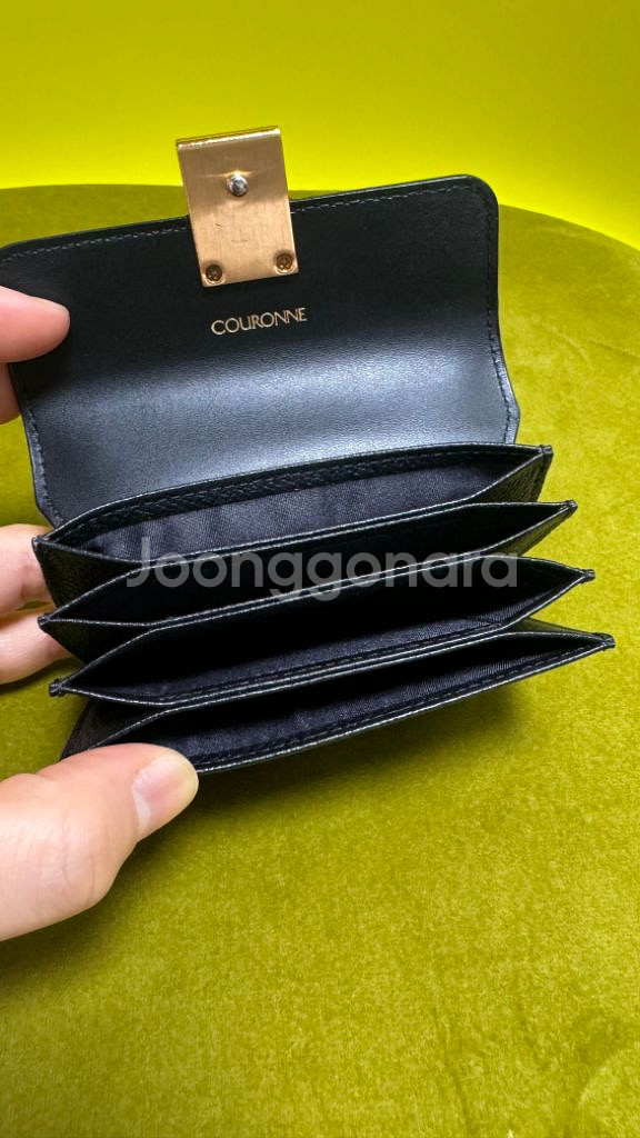 쿠론 소가죽 아코디언 블랙지갑 풀박--3