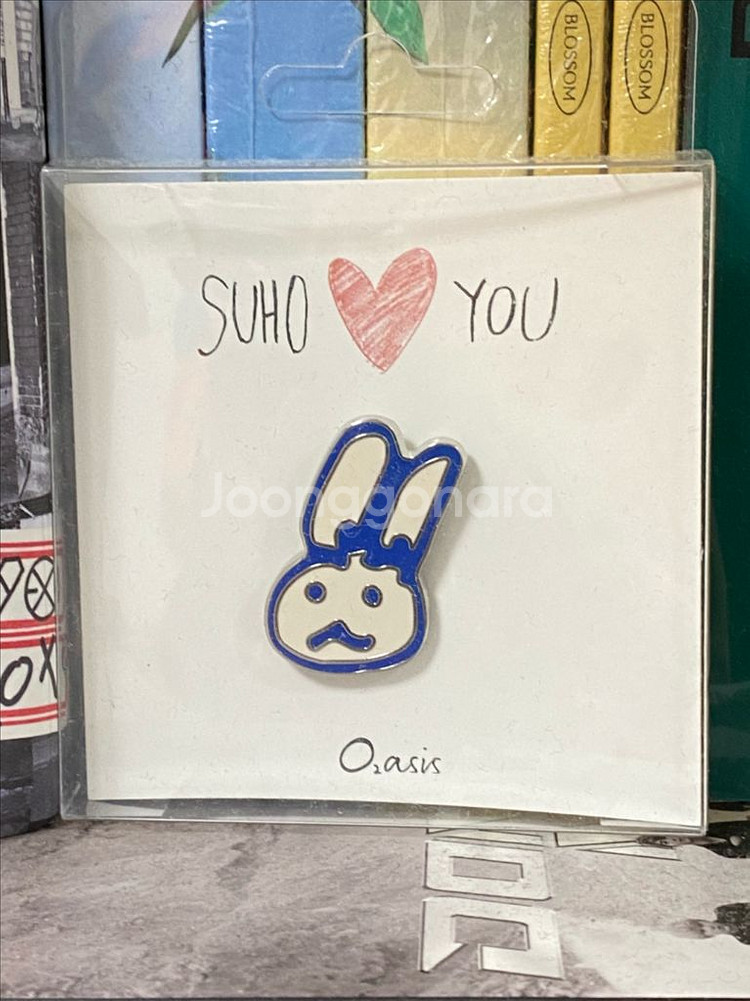 엑소 수호 오아시스 토끼 핀 배지--0