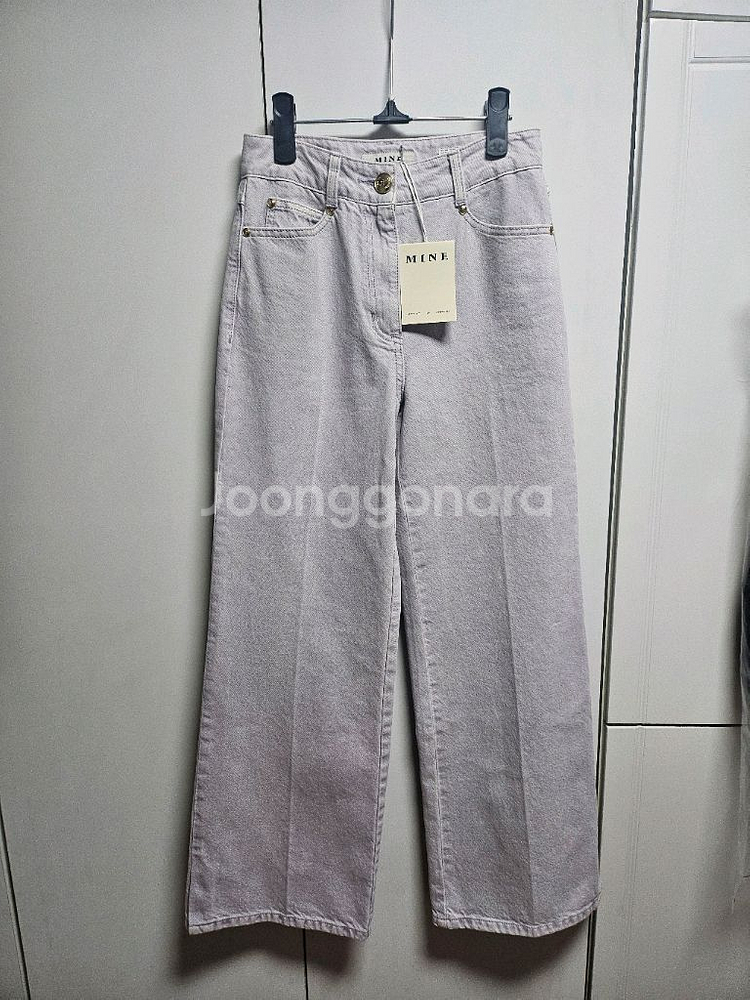 한섬 마인 워시드 와이드 데님 팬츠61, 한섬 바지--2