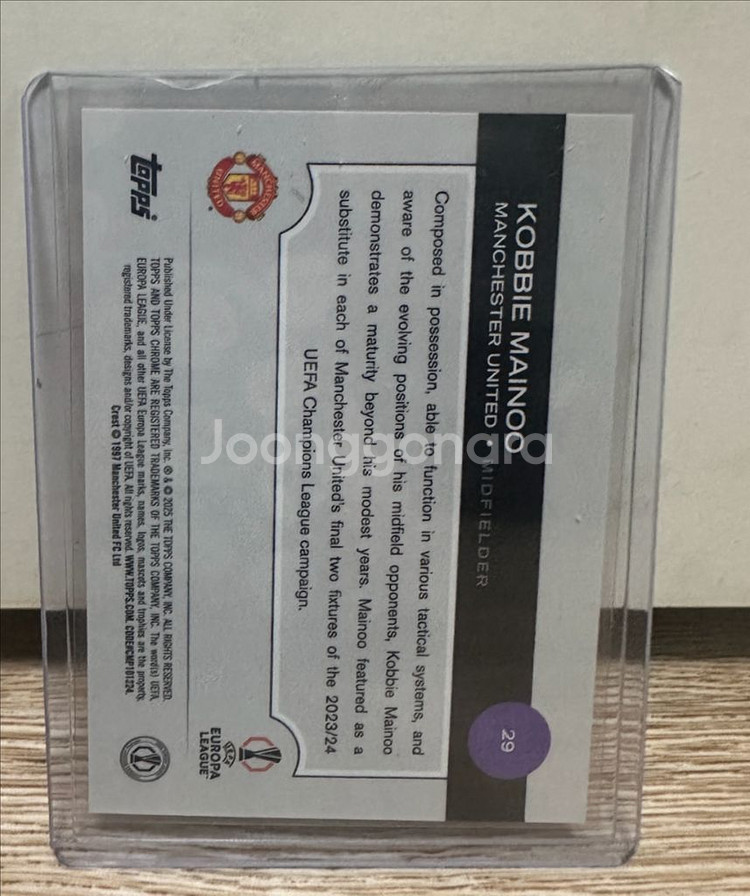 2025 Topps Chrome 맨유 마이누 3/5한정--1