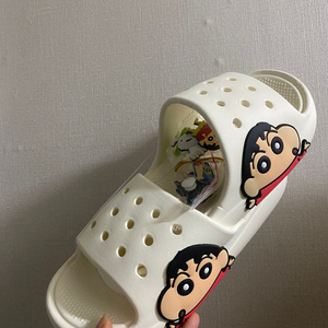 짱구 슬리퍼 230mm (지비츠 포함) 하양, 아이보리