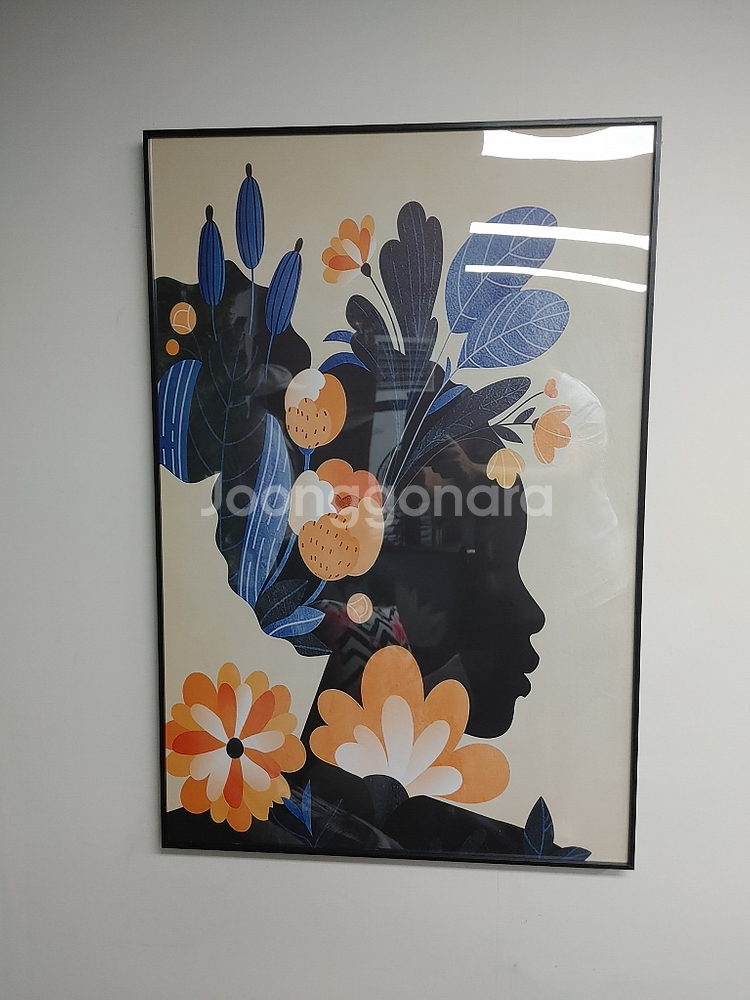 아프리카 풍 여인그림 그림액자 인테리어액자 대형그림 팜--0