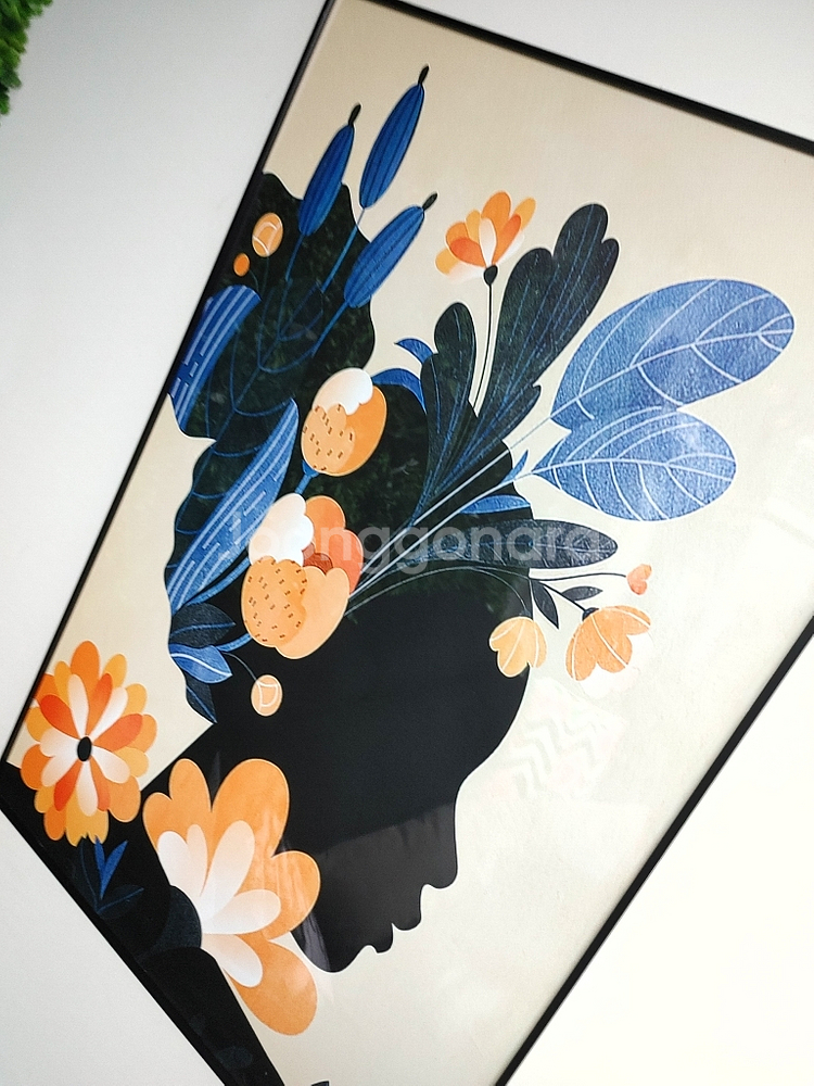 아프리카 풍 여인그림 그림액자 인테리어액자 대형그림 팜--3