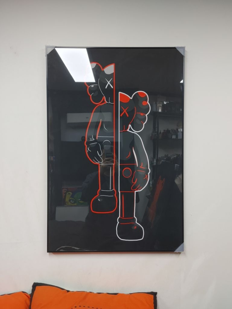 루이비통 베어브릭 카우스 피규어 대형 그림 액자 소품--8