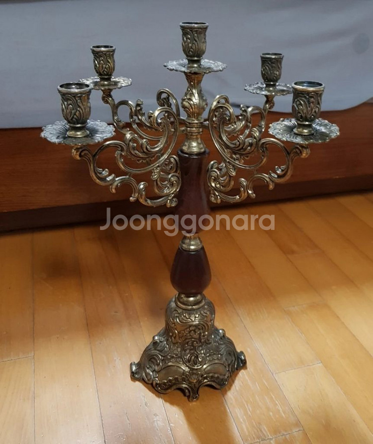 (엔틱) ** 파리 목조 촛대 인테리어 소품 장식품 *--0