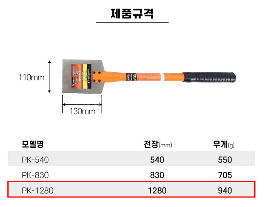 백마 퍼티나이프 1280mm PK1280--4