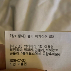 비발디파크 액티비티 이용권 (곤돌라,범퍼카,회전목마)