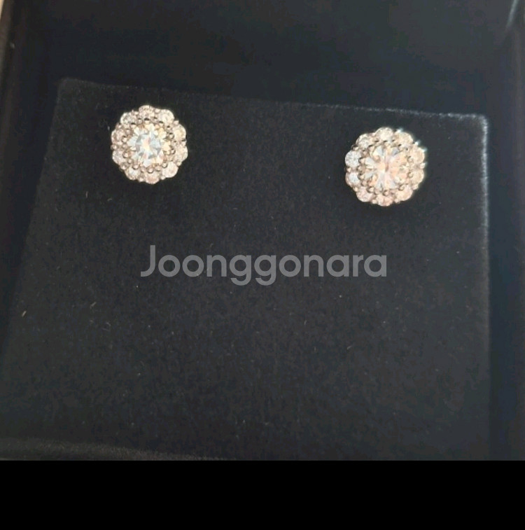 3부 천연 다이아몬드 18K 귀걸이--3