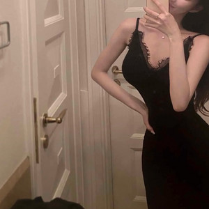블랙 레이스 머메이드 원피스
