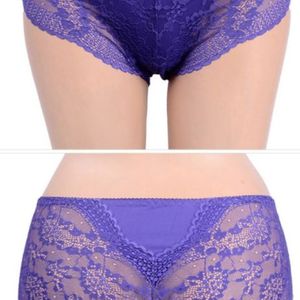 퍼플 플라워 레이스 팬티 100L