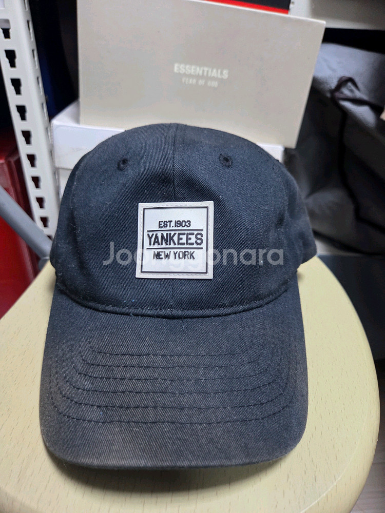 MLB 정품 블랙 모자 프리사이즈--0