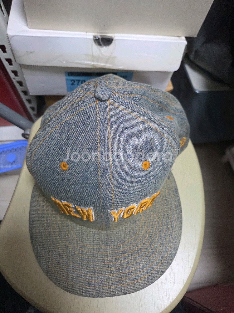 뉴에라 정품 데님 뉴욕모자 연청--1