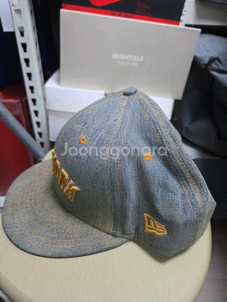 뉴에라 정품 데님 뉴욕모자 연청--4