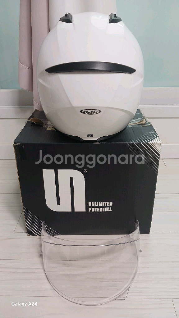 HJC C10 솔리드 풀 페이스 오토바이 화이트 헬멧(--8