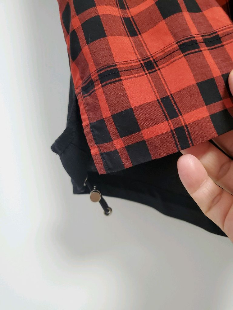 송지오옴므 체크 후드 반팔 이미지
