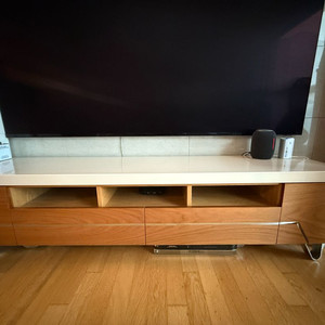 원목 대리석 상판 TV 거실장 1800