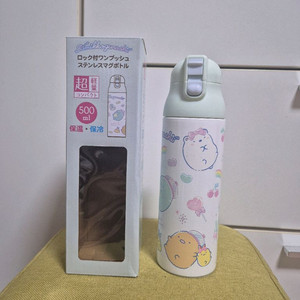 스밋코구라시 초경량 원터치 텀블러 500ml + 스티커