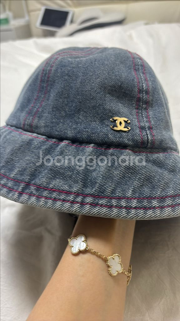 샤넬로고 데님 벙거지 (새상품)--0