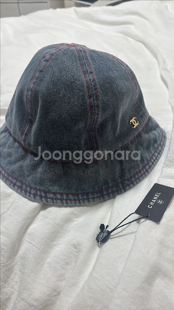 샤넬로고 데님 벙거지 (새상품)--2