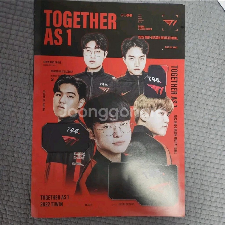t1 티원 22 포스터 lck msi + 티원 부채--0