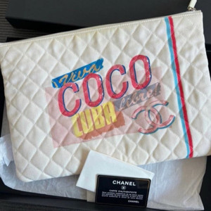 샤넬 코코쿠바 패브릭 클러치
