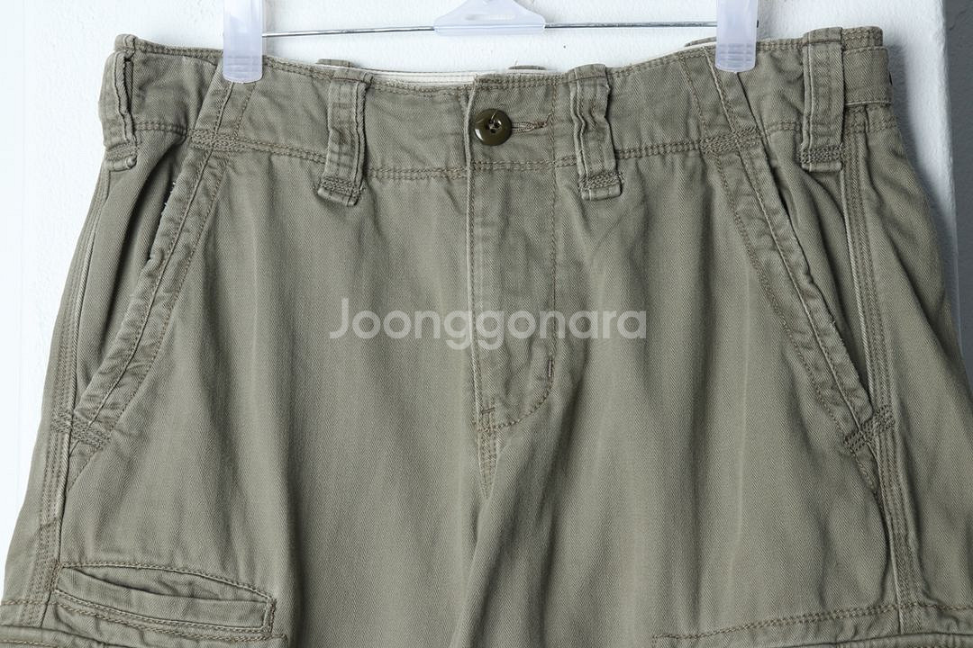 (S-M) 폴로 랄프로렌 반바지 팬츠 카키 카고 면--2