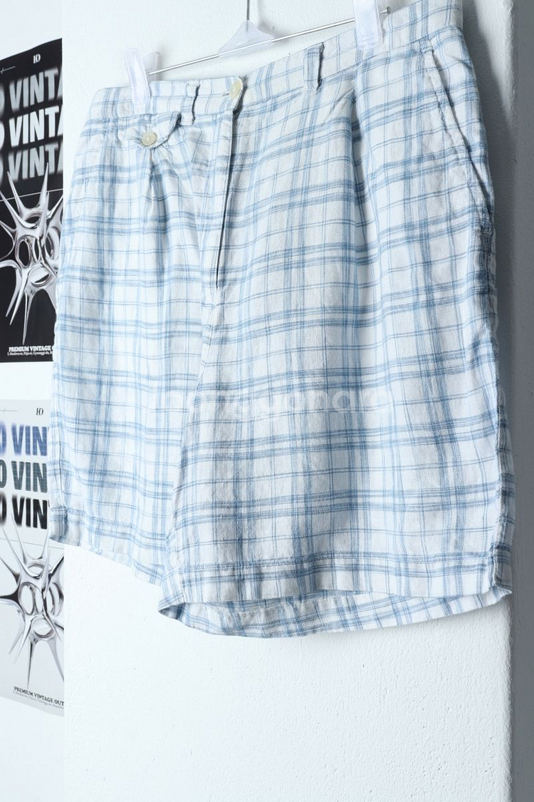 W(L) 폴로 랄프로렌 반바지 팬츠 체크 린넨 마--0