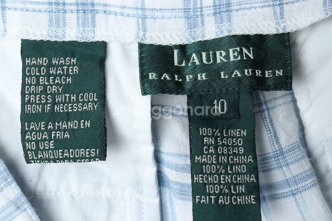 W(L) 폴로 랄프로렌 반바지 팬츠 체크 린넨 마--5