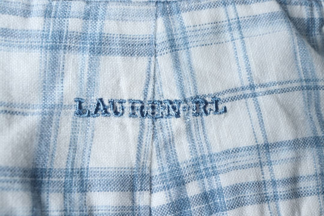 W(L) 폴로 랄프로렌 반바지 팬츠 체크 린넨 마--4