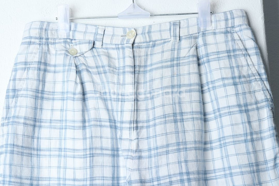 W(L) 폴로 랄프로렌 반바지 팬츠 체크 린넨 마--2