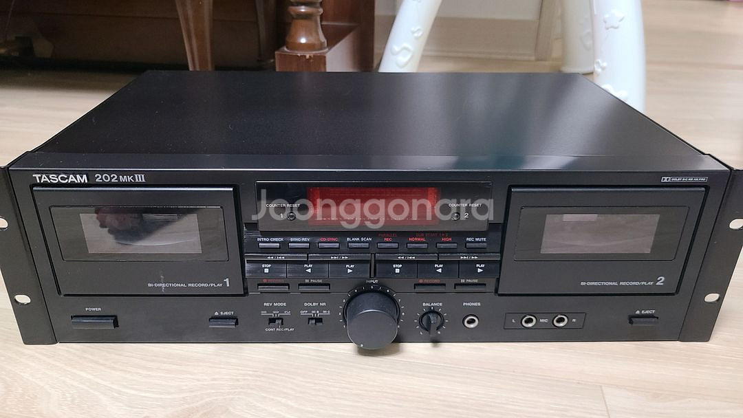 TASCAM 202MK 3 더블 카세트 데크--0