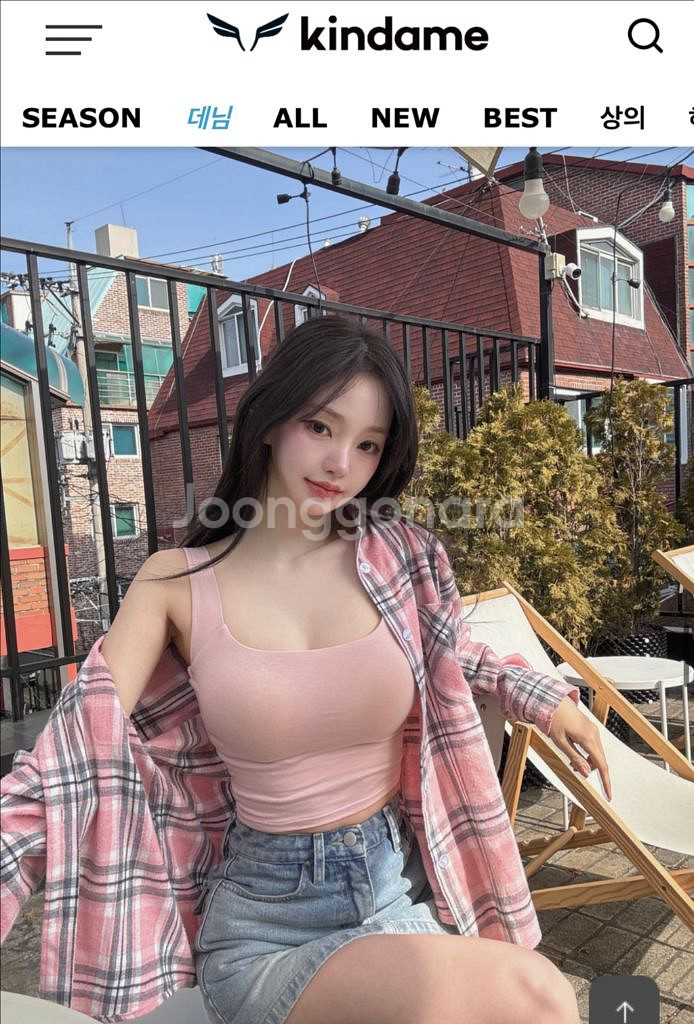 카인다미 옆가슴 볼륨 스퀘어넥 캡나시 새상품핑크 택째--2