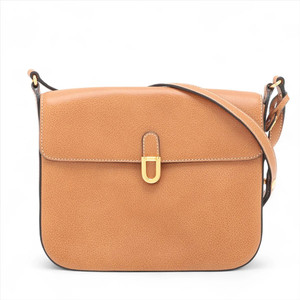 델보 크로스 메신저백 골드 D로고 브라운컬러