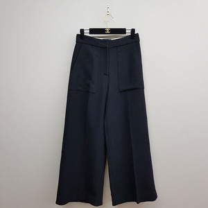 한섬 랑방 2020 울 혼방 블랙 와이드팬츠 S사이즈