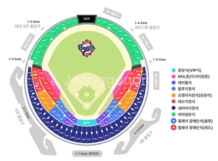7.25 두산 vs LG 3루 테이블 113구역 4연석--0