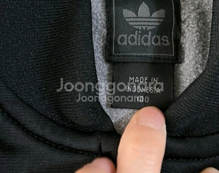 아디다스 금장 블랙 트랙탑 져지집업 90~95--2