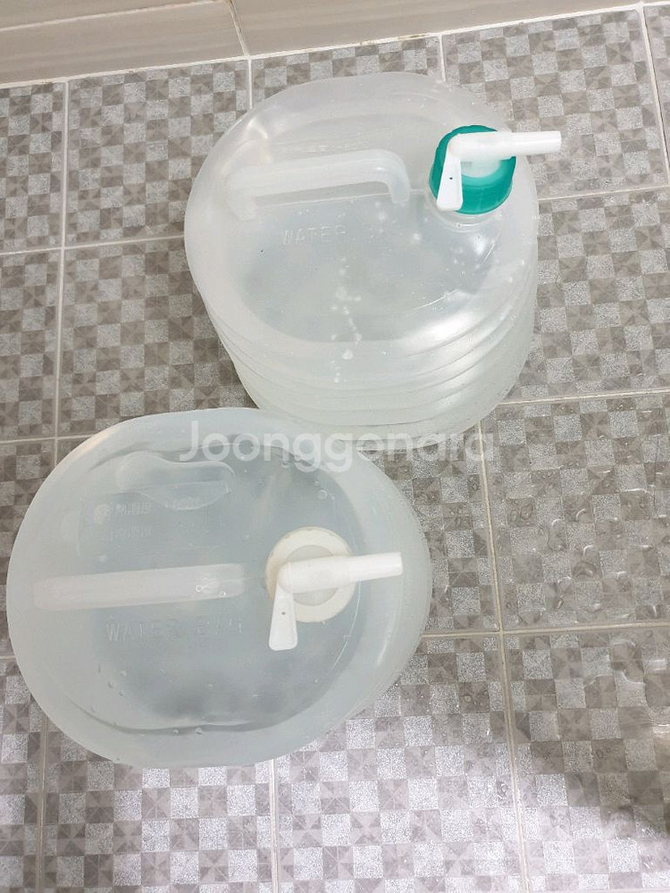 자바라 7단 접이식 물통 10L 캠핑,등산,야외 생수통--5
