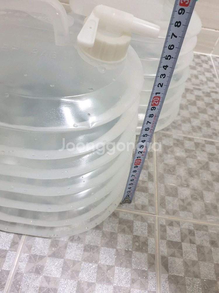 자바라 7단 접이식 물통 10L 캠핑,등산,야외 생수통--4