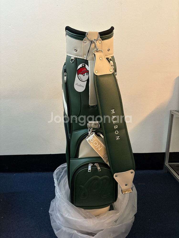 말본 휠백 골프백 캐디백 트롤리백 그린 새상품--2