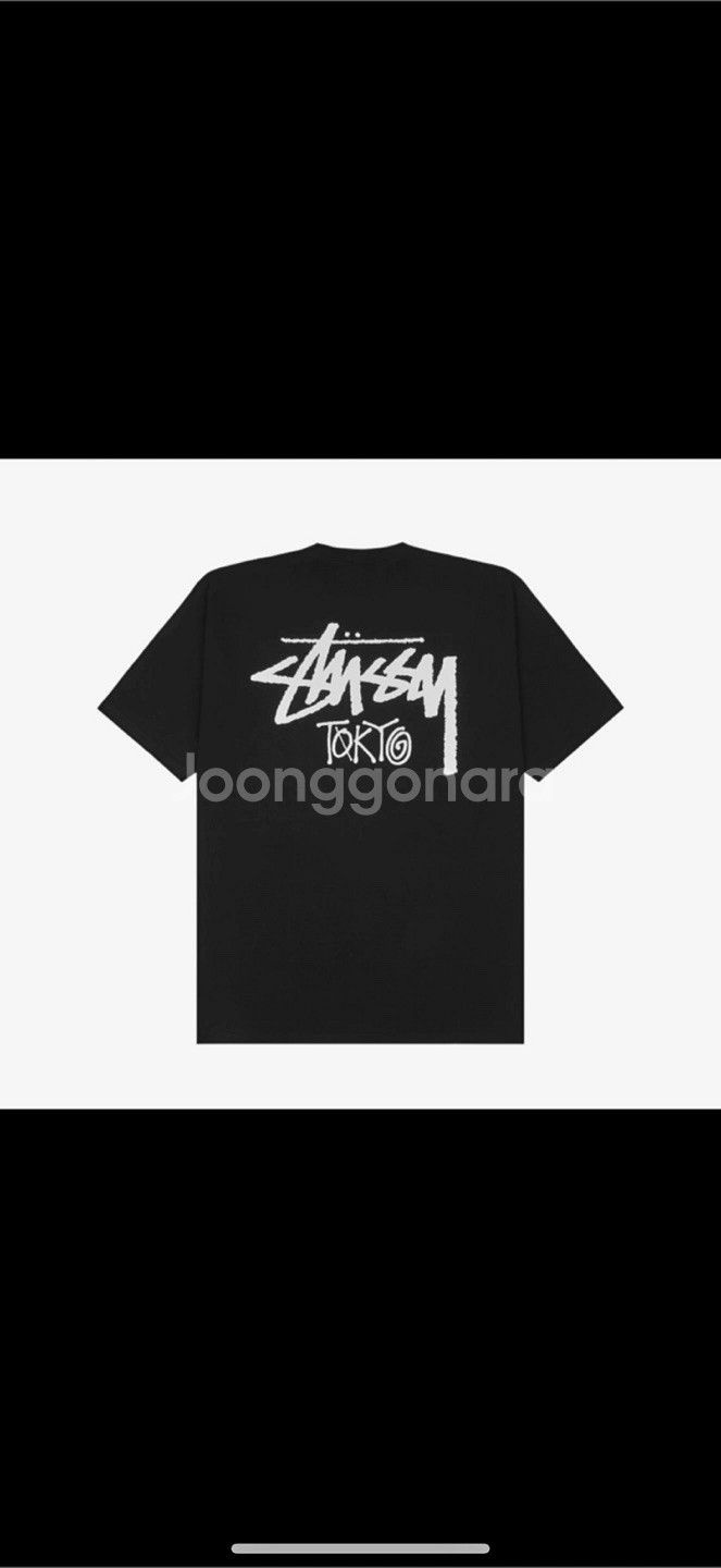스투시 도쿄 스탁 반팔티셔츠 블랙--1