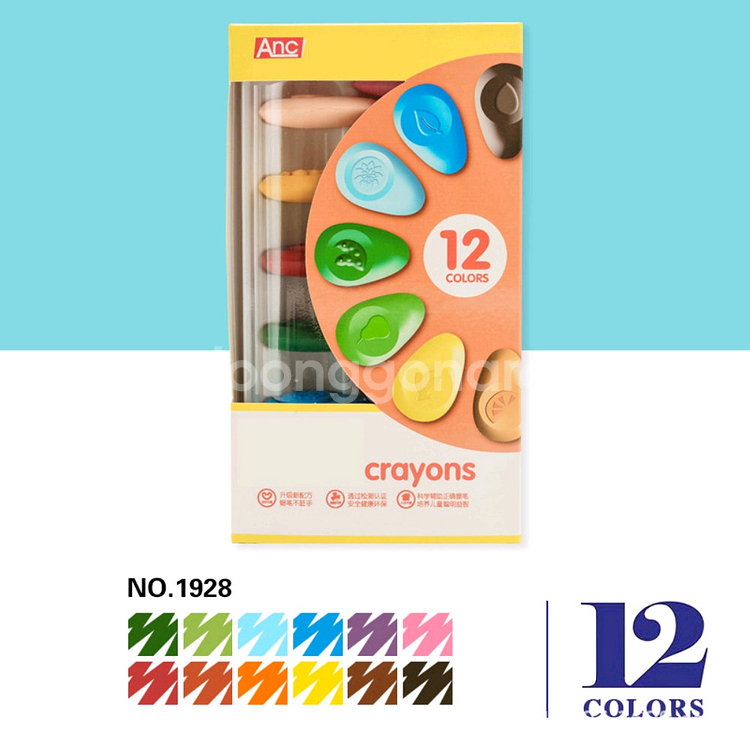 아이들 손에 묻지 않는 크레용 ANC 과일 크레파스--1