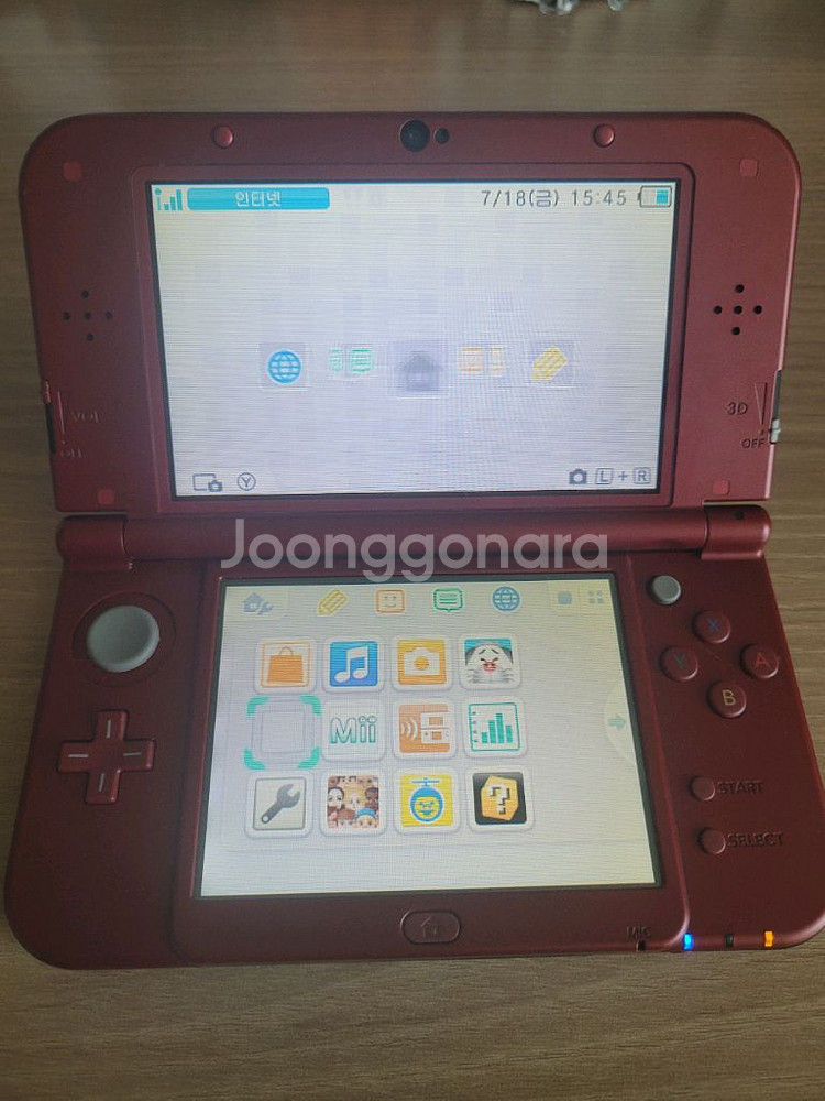 New 닌텐도 3ds XL+충전기+케이스 판매합니다--1