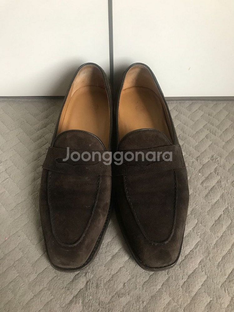 250-255 남성 스웨이드 로퍼 수제화 구두--1