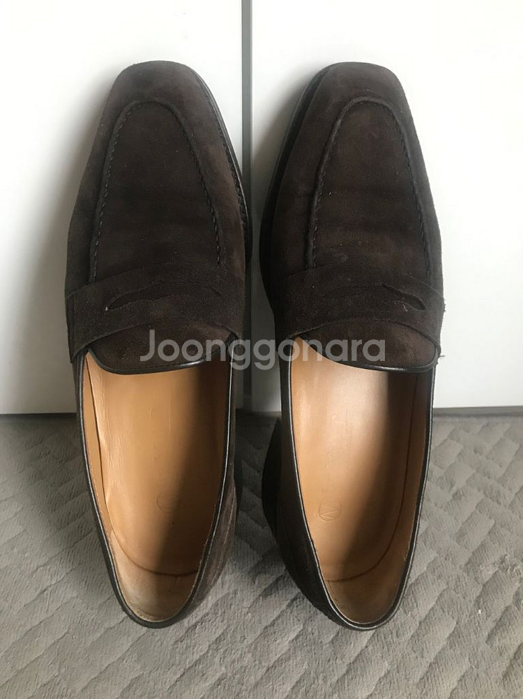 250-255 남성 스웨이드 로퍼 수제화 구두--3