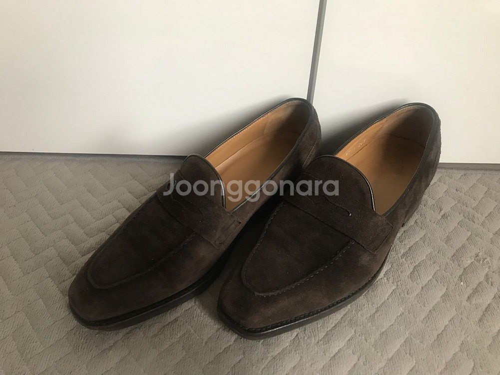 250-255 남성 스웨이드 로퍼 수제화 구두--2