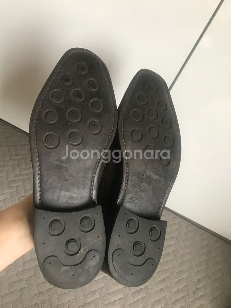 250-255 남성 스웨이드 로퍼 수제화 구두--4