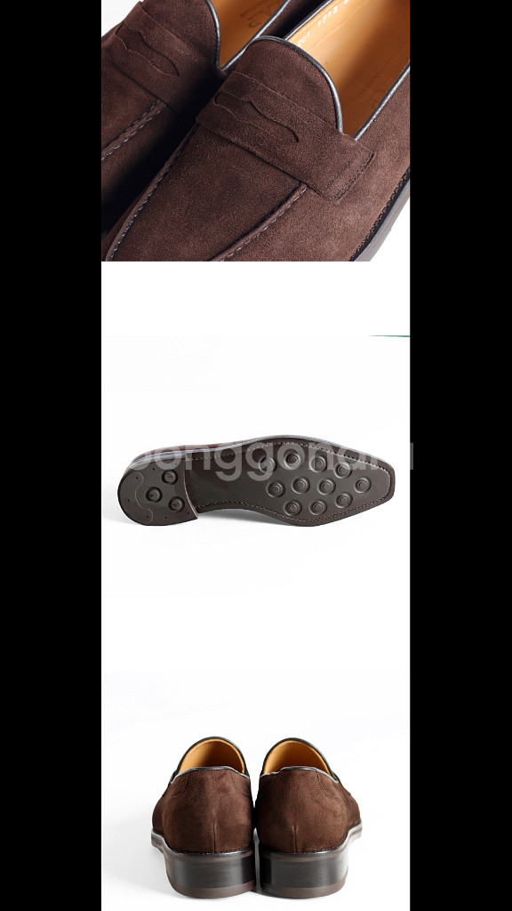 250-255 남성 스웨이드 로퍼 수제화 구두--7